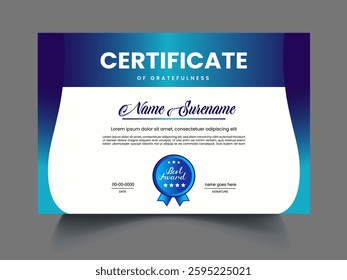 Professional modern Certificates design template