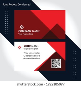 Professional, Modern, Clean and Unique Business Card Design Template 