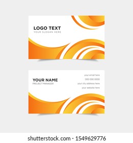 Professional modern color creative rounded business card design template