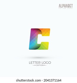 Professional Modern Colorful Origami Curvy C Logo