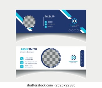professional modern Corporate business email signature template design