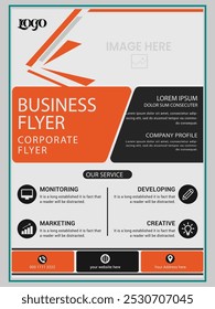 Professional and modern Corporate Business with Eye-Catching Flyers Template Design Graphic