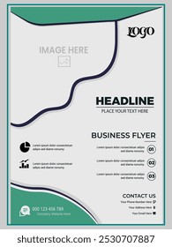 Professional and modern Corporate Business with Eye-Catching Flyers Template Design Graphic