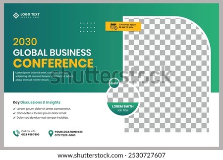 Professional and modern Corporate Business with Eye-Catching Flyers Template Design Graphic