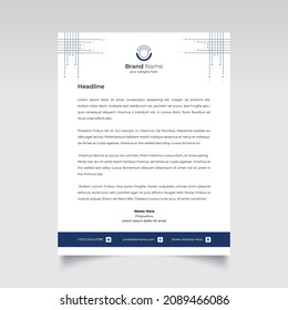 Professional and modern corporate letterhead template