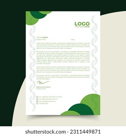 Professional modern and corporate letterhead template for Organic product brand.
