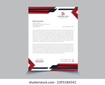 professional and modern corporate letterhead template