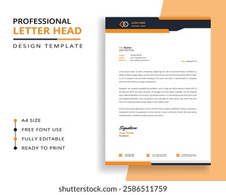 Professional And Modern Corporate Letterhead Template for commercial use