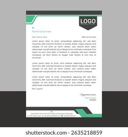 Professional and modern corporate letterhead template with clean layout and sharp lines, ideal for business communication, branding documents, and professional office use