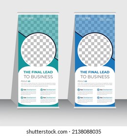 Professional Modern Corporate stand Roll up banner and Pull up banner template