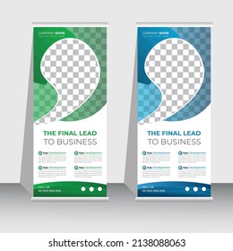 Professional Modern Corporate stand Roll up banner and Pull up banner template