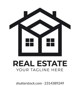 Professional Modern Creative Abstract Minimal Real Estate Home House Logo Design