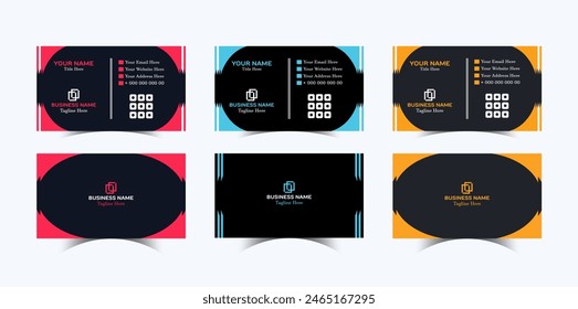 Professional Modern  Creative and Clean Corporate Business Card design Template

