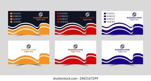 Profesional Moderno creativo y limpio Corporativa tarjeta de visita Plantilla de diseño
