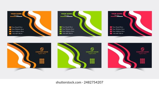 Professionelle moderne Creative and Clean Corporate Sound Unternehmen identifizieren Visitenkarte Design-Vorlage
