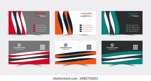 Professional Modern Creative and Clean Corporate company identify visiting Business Card design Template