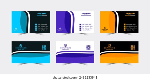 Professional Modern Creative and Clean Corporate company visiting identify Business Card design Template