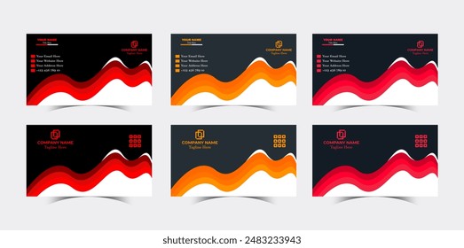 Professional Modern Creative and Clean Corporate company visiting identify Business Card design Template