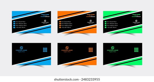 Professional Modern Creative and Clean Corporate company visiting identify Business Card design Template