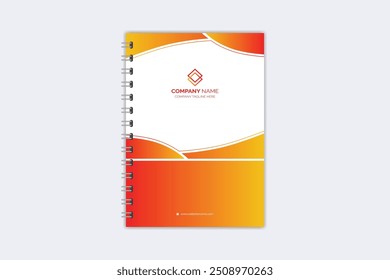 Modelo de capa para notebook criativo moderno profissional
