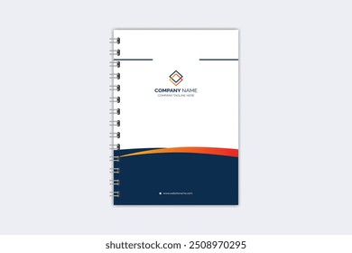 Professional modern creative notebook cover template
