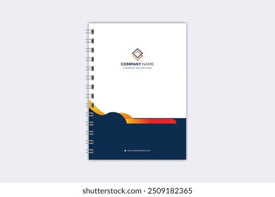 Professional modern creative notebook cover template
