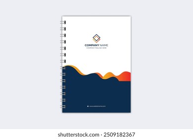 Professional modern creative notebook cover template
