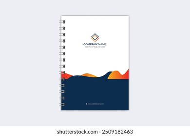 Professional modern creative notebook cover template
