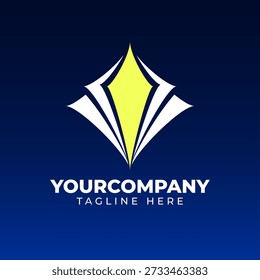 Plantilla moderna del logotipo del diamante del Profesional, icono geométrico Abstractas para las finanzas y la identidad Corporativa de la marca