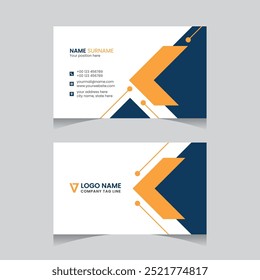 Design moderno profissional de cartão de visita frente e verso