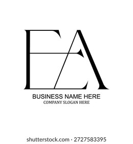 Professional and modern EA logo design for startups and businesses, featuring unique EA branding, creative EA identity, versatile EA icon, minimalist flat and vector logo inspiration for standout brand presence