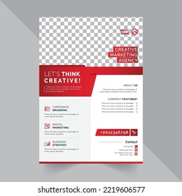Professional Modern Flyer Design Template With Red And Black Gradients