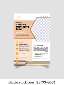 A professional, modern flyer template showcasing a creative marketing agency.