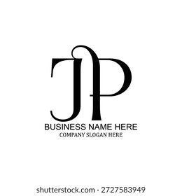 Professional and modern JP logo design for startups and businesses, featuring unique JP branding, creative JP identity, versatile JP icon, minimalist flat and vector logo inspiration for standout brand presence
