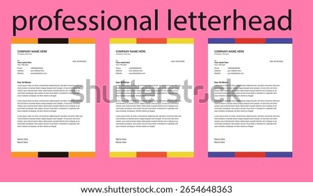 
professional, Modern, Latterhead, Pad Design