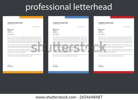 
professional, Modern, Latterhead, Pad Design