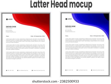 Professional, Modern, letterhead,
corporate modern letterhead design template, creative modern letter head design template .