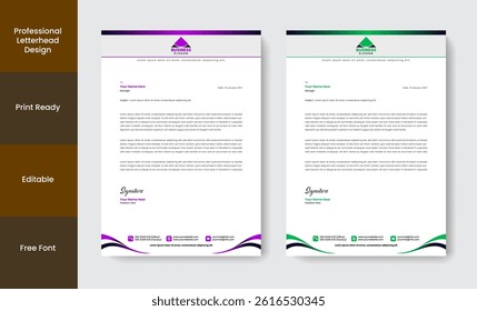 Professional modern Letterhead Design concept