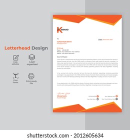 Professional modern letterhead design-creative letterhead template design