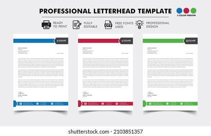 Professional and modern Letterhead Template Design