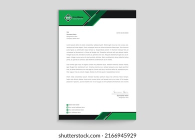 Professional and modern letterhead template design