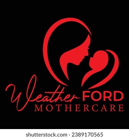 Professional and modern logo design with care and red color.