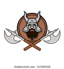 Professional modern logo for sport team. Viking mascot. Vikings, vector symbol.