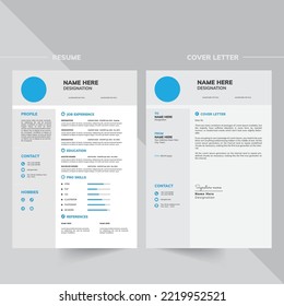 Professional Modern Minimal CV Resume Design Template With White Background