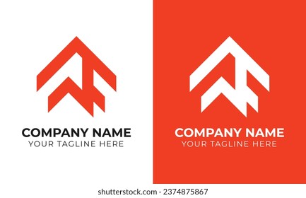 Professional modern minimal monogram abstract business logo design template