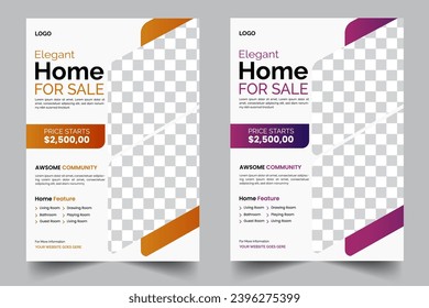 professional modern new construction commercial Real Estate Business Flyer Template, Property Sale Flyer Design, house sell flier, realtor agent brochure, property sale editable flyer
