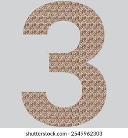 professional and  modern number design 003, pattern design