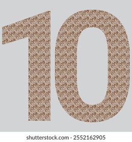 professional and modern number design 010, vector design
