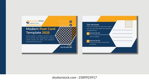 Professional Modern Postcard Template for Business