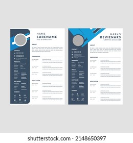 Professional modern resume cv template layout